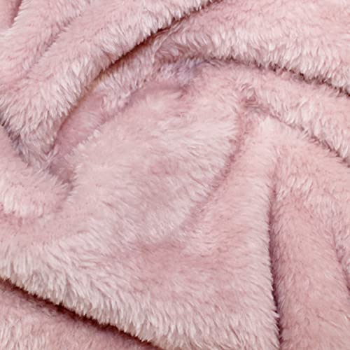 Tissu polaire corail rose 5m x 150cm coupon tissu doudou au mètre