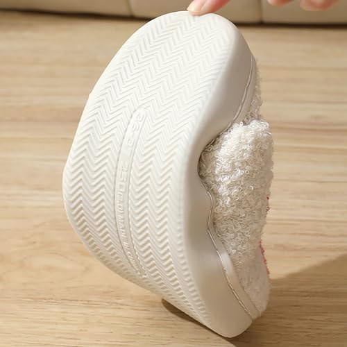 Halloween Slippers for Women, Spooky Pumpkin Slides Soft Cute Cartoon Plush Fuzzy Warm Fur Lined Slippers Memory Foam Plush Indoor Outdoor Shoes3