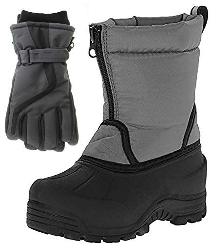 Icicle Kids Winter Snow Boots & Gloves Combo for Girls & Boys