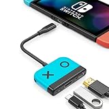 Jugando el juego durante la carga: con este Nintendo Switch TV Dock, puedes cargar la consola mientras juegas en modo TV, juega tus juegos favoritos durante un período prolongado. Utilice el adaptador de energía oficial o el adaptador eléctrico de 15V / 2.6A, de lo contrario, el video no se puede convertir en televisión. Este Switch HDMI Adaptador disipa bien el calor, evite el sobrecalentamiento y proteja su consola de Switch mientras carga y juega.