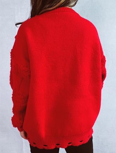 Image of OMEWEE Halloween Sweaters for Women 2024 Womens Ribbed Cuffs Pullover Sweaters Knit Baggy Fall Sweaters for Women