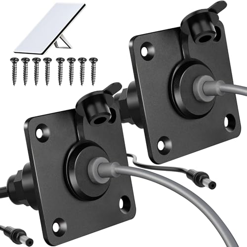 RVSPARK Waterproof Wall Socket Passthrough for Starlink Mini, Aluminum DC 5.5 x 2.1 Female Power Connector Outlet/Port – Perfect for RV Campervan, Caravan, Motorhome, Battery Box(2 Pack)