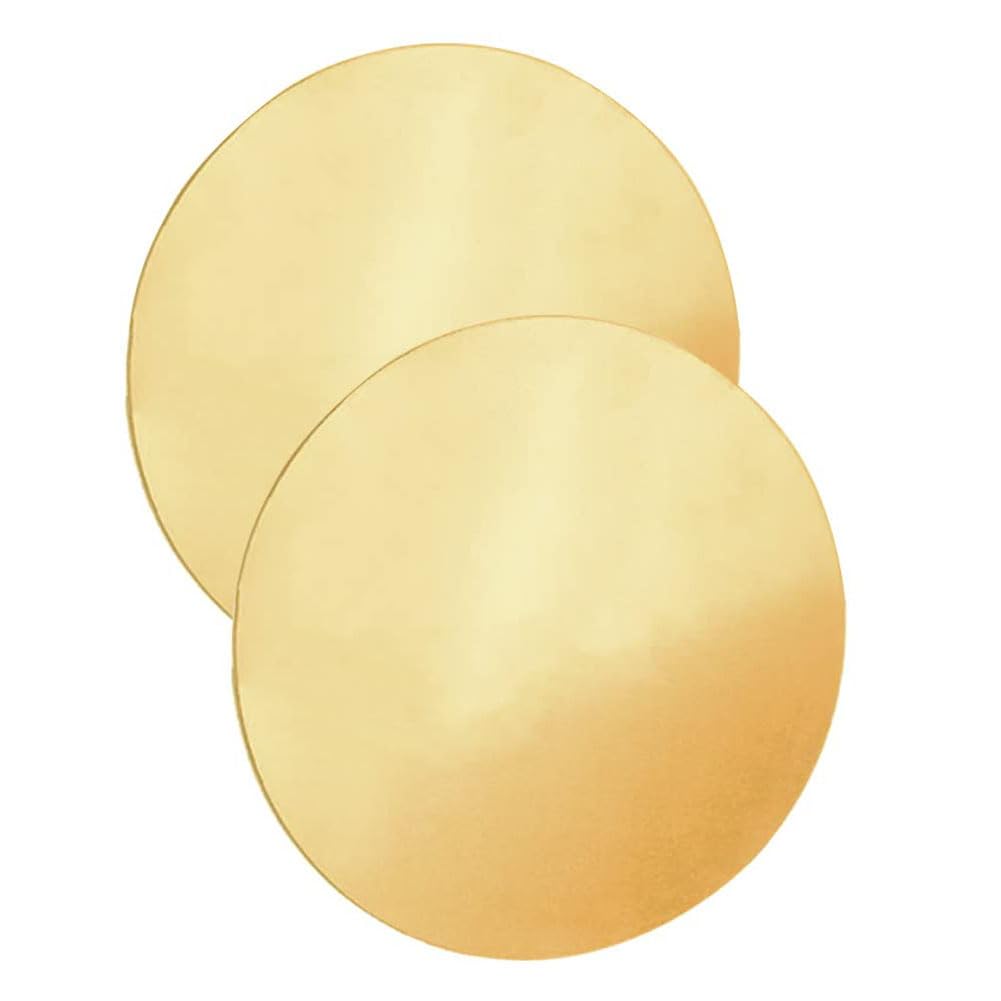 FANGHUOCL Brass Metal Circular Washer, Used for Handicrafts Electrical Maintenance and Modeling,2PCS,Diameter: 50mm