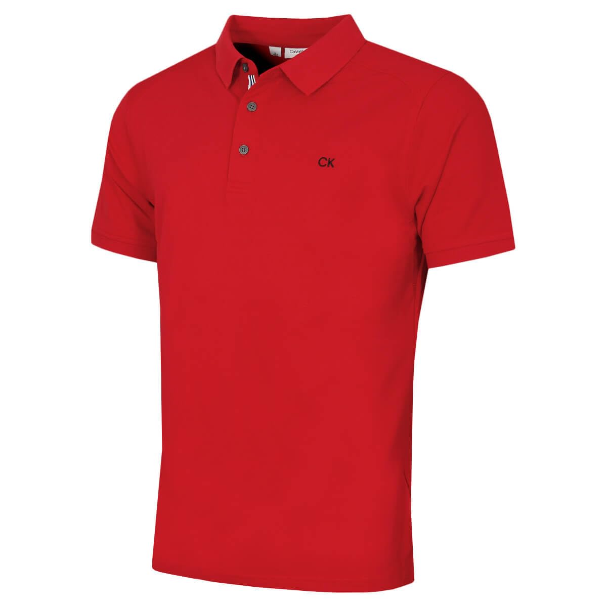 Calvin Klein Mens Campus Sport Polo Shirt - Red Sport - M