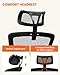 NEO Chair Office Chair High Back Desk Chair Comfy Gaming Computer Mesh Seat with Ergonomic Lumbar Adjustable Headrest Rolling Flip-up Armrests and Wheels (All Black)