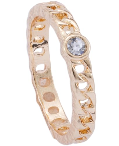 Bague empilable bicolore Lucky Brand anneau deux tons ajustable chic - 3