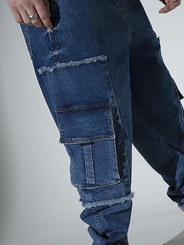 Image of Hubberholme Men's Loose Fit Cargo Jogger Jeans