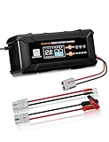 ECO-Worthy 12V/24V 20A Smart Battery Charger Maintainer, Auto Voltage Detect for LiFePO4 Lead-Acid with Multi-Current Options 5A/10A/15A/20A, Trickle Charger for Car Truck Motorcycle Lawn Mower