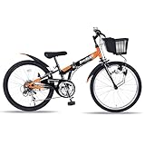 MYPALLAS(マイパラス) 折畳ジュニアMTB22インチ 6段ギア 子供用自転車 ライト カギ ドロヨケ標準装備 誕生日プレゼント 贈り物 キッズバイク 自転車 男の子 MJ822F ブラック