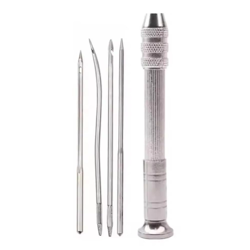 Jnchdghwa As Shown Leather Sewing Awl Set(5 Pieces), Multifunctional Diy Leathercraft Tools For Shoe Repair Projects
