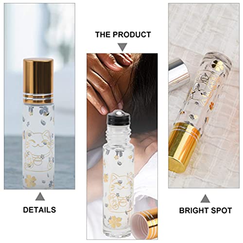 2 frascos de rolo de óleo essencial, frascos de perfume vazios para aromaterapia, tubos de brilho la