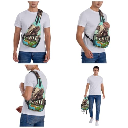 Bolso cruzado Elephants para hombre y mujer miniatura 7
