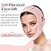 ROWMATE V Line Lifting Mask Chin strap for sleeping, V Line Lifting Mask for Women,Jaw Exerciser，Medium,LightPink