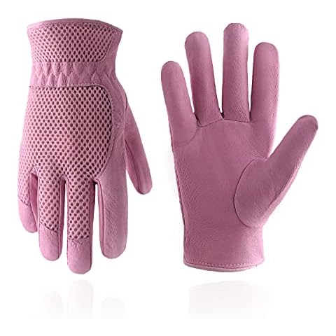 Guantes de jardinería de cuero para mujer Cover