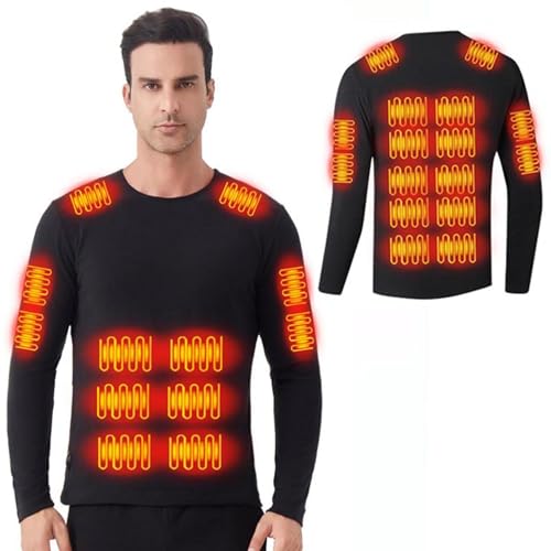 Sous-vêtement homme chauffant USB YAOJIWANG contre le froid glacial haut hiver 26 zones