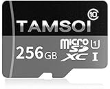 TAMSOI 256GB Micro SD SDXC Memory Card High Speed Class 10 with Micro SD Adapter, Designed for Android Sma