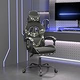 ZEYUAN Gaming-Stuhl mit Fußstütze, Pc Stuhl, Gaming Sessel, Gamerstuhl, Stühle Für Gaming, Stühle Fürs Arbeitszimmer, Computerstuhl, Playstation Sessel, Schwarz und Tarnfarben Kunstleder