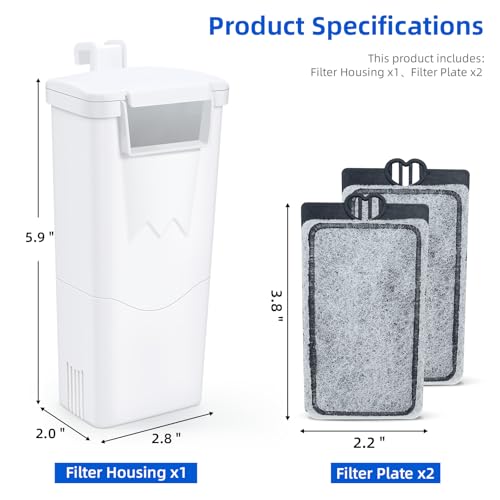 Image of RunDuck Replaceable Turtle Tank Filter with Waterfall Flow - Easy Installation, Low Water Level Start, Suitable for Small Fish Tanks, Aquariums, and Turtle Tank Accessories