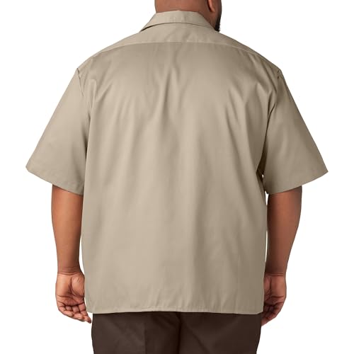 Image of Dickies Men's Short Sleeve Flex Work Shirt - Mechanic & Construction Button Down Shirt, Durable Twill