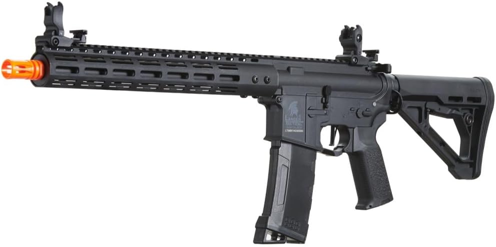 Lancer Tactical Gen 3 Programmable Trigger Hellion MLOCK 14" Lightweight Durable Polymer M4 Airsoft MLOK AEG w/Lipo Battery & Charger (ETU & MOSFET Included)