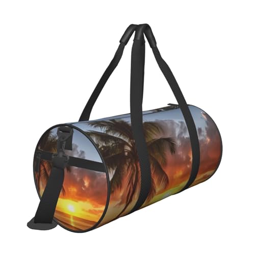 Sunset Hawaiian Palm Tree printed Travel Bag Casual luggage bag3