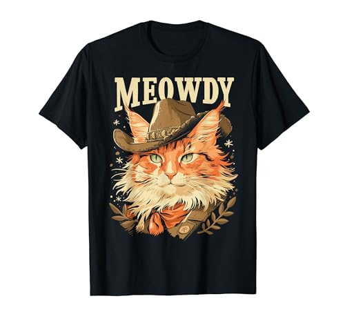 Meowdy Cat Cowboy Cowgirl | Funny Country Western Meme Maglietta