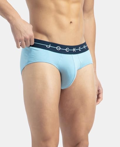 Image of Jockey NY15 Men Super Combed Cotton Elastane Stretch Solid Brief with Ultrasoft Waistband