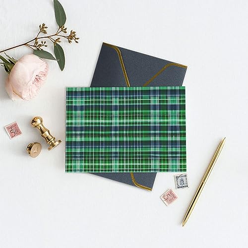 Zishak SN-127 Blue And Green Scottish Tartan Radiant Gratitude Cards-Wedding,Friendship,Anniversary Greeting Cards thumb #6