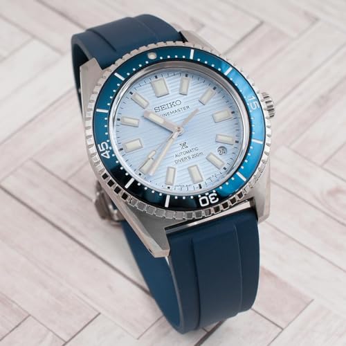 Image of StrapHabit Quick Release Deployant Rubber Watch Strap For Large and Small Wrists - Women and Men - Band FKM Deployment 19mm, 20mm, 21mm, 22mm