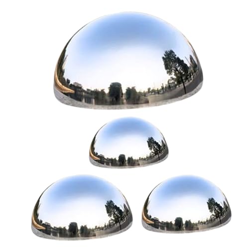 OFFSCH Mirror Garden Decor Balls 4 Pack Gazing Globes Stainless Steel Reflective Balls for Yard Decor