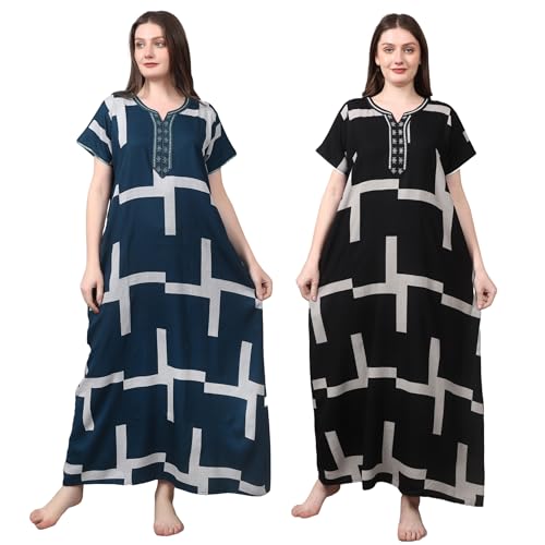 Image of Women's Alpine Floral Print Maxi Night Gown