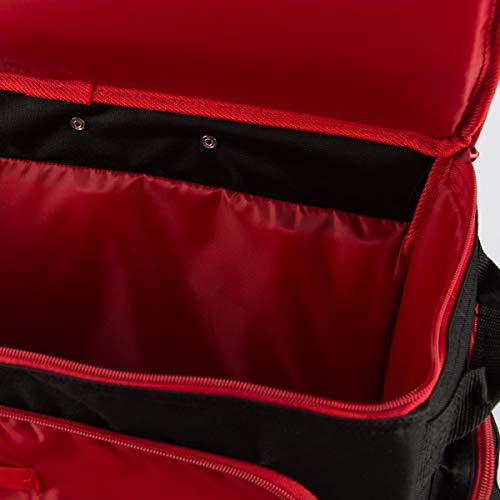 Prym 612630 Nähmaschine Trolley Polka Dots, schwarz/rot/weiß, 44 x 22 x 36 cm