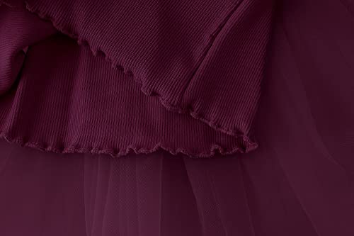 Image of GSVIBK Baby Girls Tutu Dress Sleeveless Toddler Cotton Tulle Skirt Princess Party Prom Dresses
