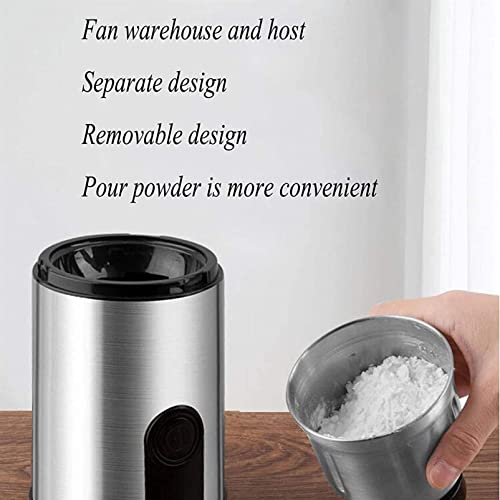 ywewsq Molinillo de café eléctrico con tazón de Acero Inoxidable extraíble, Molinillo para Granos, Granos de café… - Imagen 7