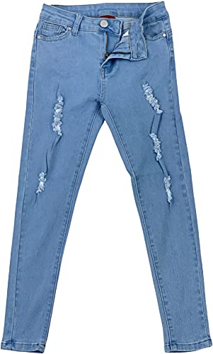 Image of ToBeInStyle Girl's Denim Easy Styling Classic Timeless Everyday Jeans Zip-Up Closure