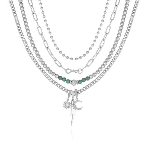 Collier plastron argenté GUESS avec cristal pour sublimer un décolleté uni