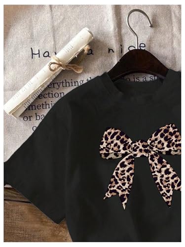 Image of RoseSeek Girl's Graphic Tee Shirt Short Sleeve Round Neck Preppy Casual Trendy Cute Summer Tops