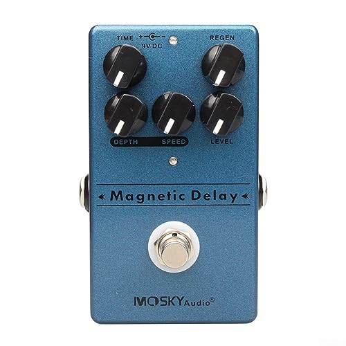 Effektpedal Magnetic Delay True Bypass 5Knobs Distortion Overdrive Gitarre Musik Zubehör für Gitarrenliebhaber