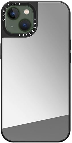 Miniatura 3 de CASETiFY Mirror - Funda para iPhone 13 (protección contra caídas de 5 pies, compatible con Magsafe), color plateado sobre negro