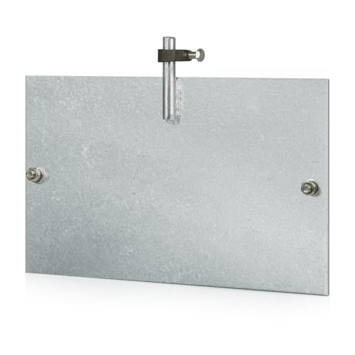 Steel Ground Plate,HDG, with 5/8 Direct Burial Connector UL Listed, 16" x 10" x 1/4" for Grounding Rod System Lightning Protection (1PC 16" x 10" x 1/4" HDG Ground Plate)