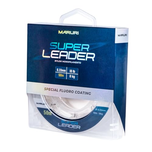 MARURI, LINHA DE PESCA FLUORCARBON MARURI SUPER LEADER CARBON - 0,33MM - 18LB(8KG) - 50M