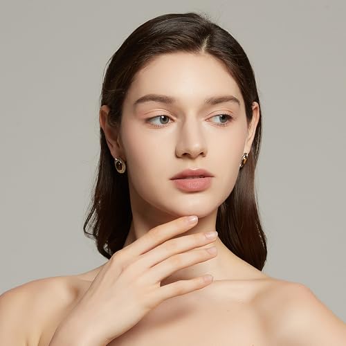 Tiger Eye Stud Earrings for Women Gold Post Earring Round Gemstone Earrings Vintage Elegant Jewelry Boho Earring for Women3