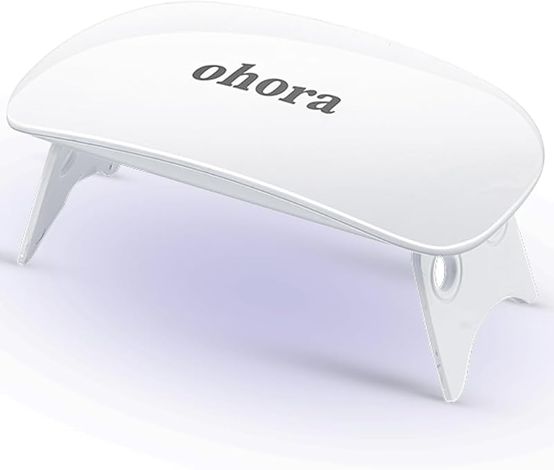 ohora Care Lámpara LED para tiras de uñas de gel semicuradas - 6 W máx., 2 temporizadores (45 s/60 s), lámpara portátil para curar uñas de gel, solo para pegatinas y tiras de gel
