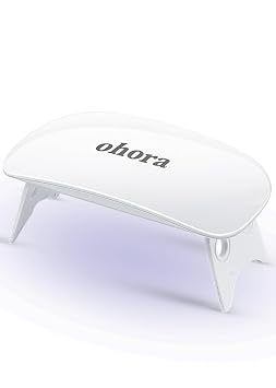 ohora Care LED Lamp for Semi Cured Gel Nail Strips - 6W Max, 2 Timers 45s / 60s, Portable Lamp for Curing Gel Nail Art, For Gel Stickers and Strips Only