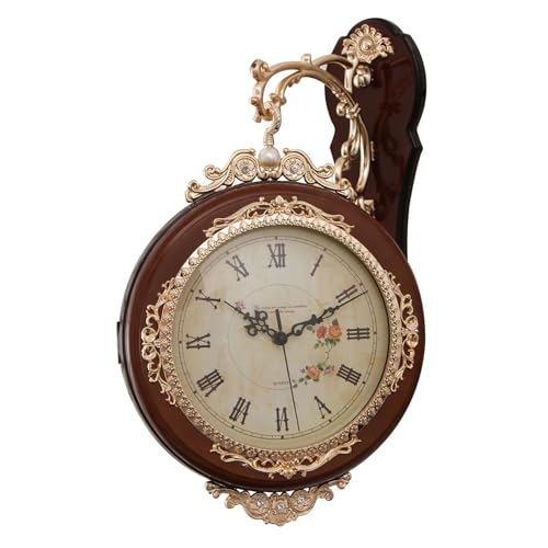 Horloge artistique décorative de cuisine marron style ferme