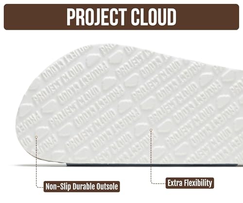 Image of Project Cloud 100% Genuine Leather Summer Sandals for Women 2026 - Memory Foam & Cork Footbed Beach Vacation Essentials Womens Sandals Comfortable Lightweight Slides for Women Footwear (Capri)