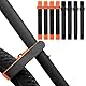 Tucnoeu 8 Stück Fahrradträger Gurte Fahrradträger Zubehör Fahrrad Radstabilisator für Fahrrad, Schwarz und Orange