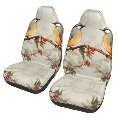 Housse de siège de voiture universelle imperméable oiseaux vintage lot