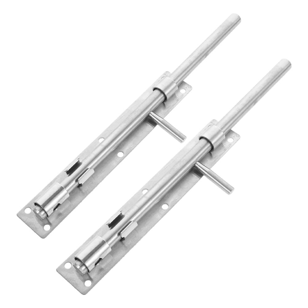 2 pièces Serrure de Porte Acier Inoxydable Loquet de Sécurité Robuste pour Portes Intérieures Verrou Coulissant Durable pour Maison et Mobilier
