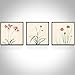 Produktbild MoMo Wand-Landschaft - dekorative Malerei, Wand handgefertigte dekorative Bild, Triple Black Frame Blumenmalerei,33 * 33CM,Goldrahmen, D20 / 21/23-1, DREI